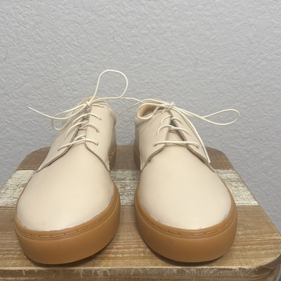 Nisolo Diego Low Top Leather Sneaker Bone Size 8.5 - Picture 2 of 8